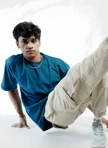 Teal Blue Oversized T-shirt
