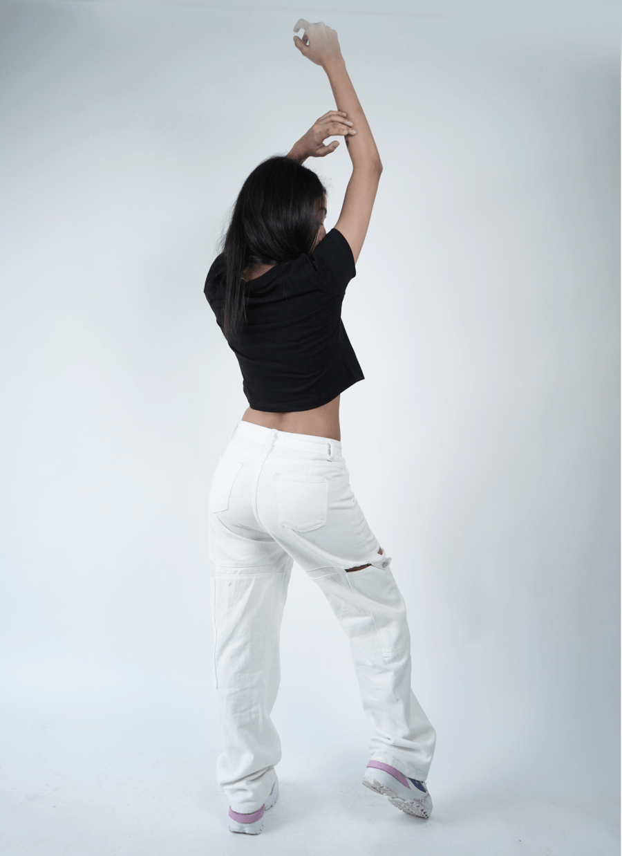 Black Crop Tee