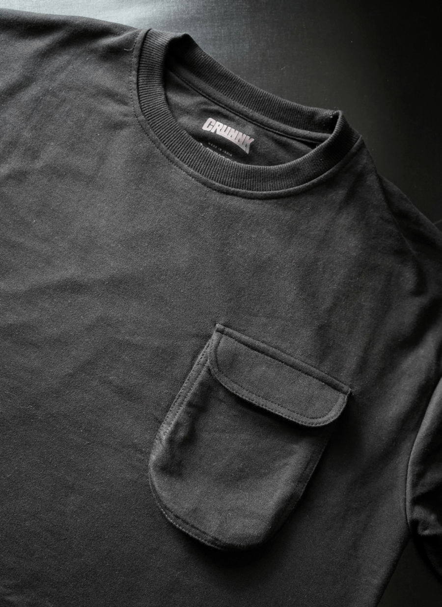 Black Oversized Utility Tee