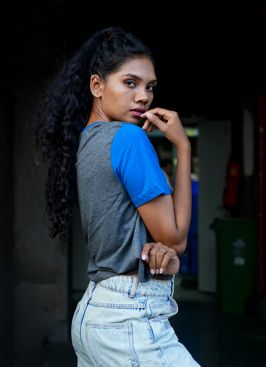 Grey Crewneck Crop Tee
