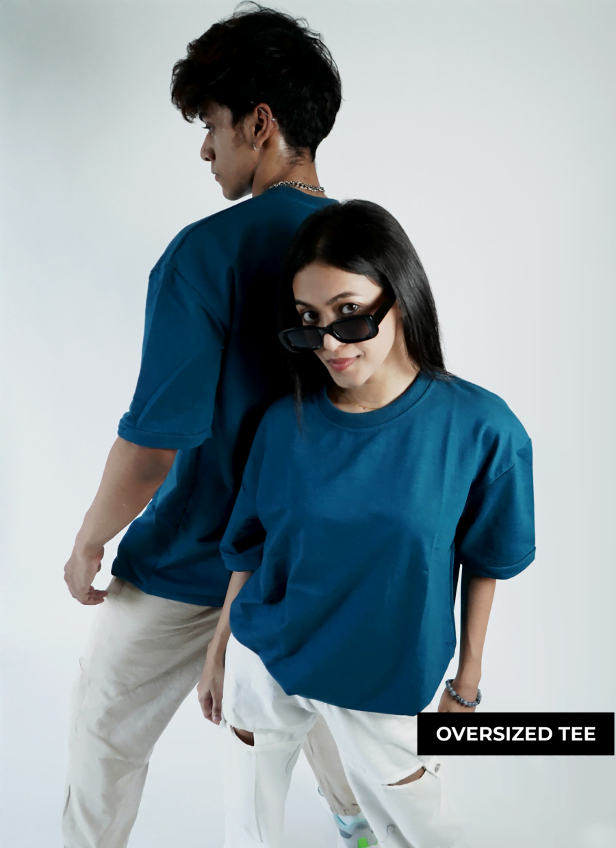 Teal Blue Oversized T-shirt