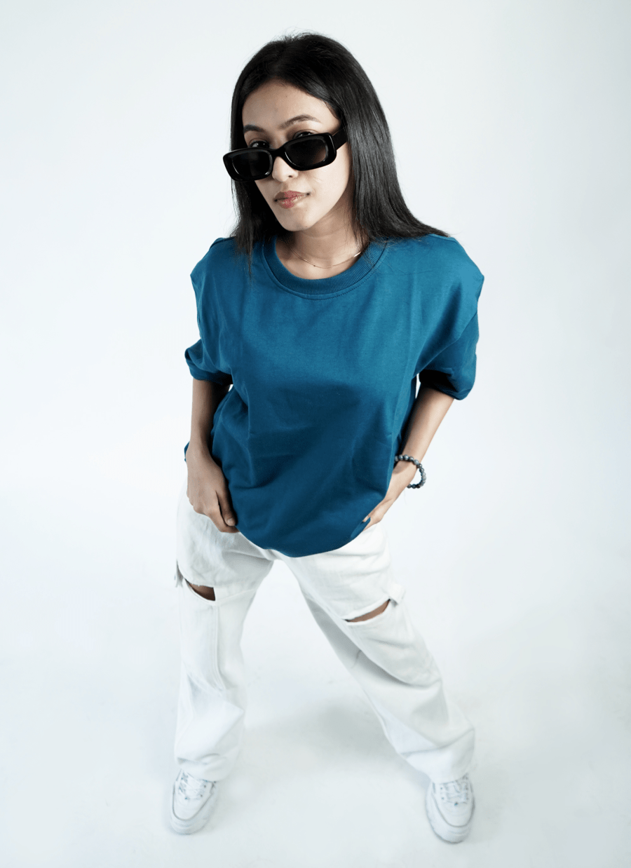 Teal Blue Oversized T-shirt