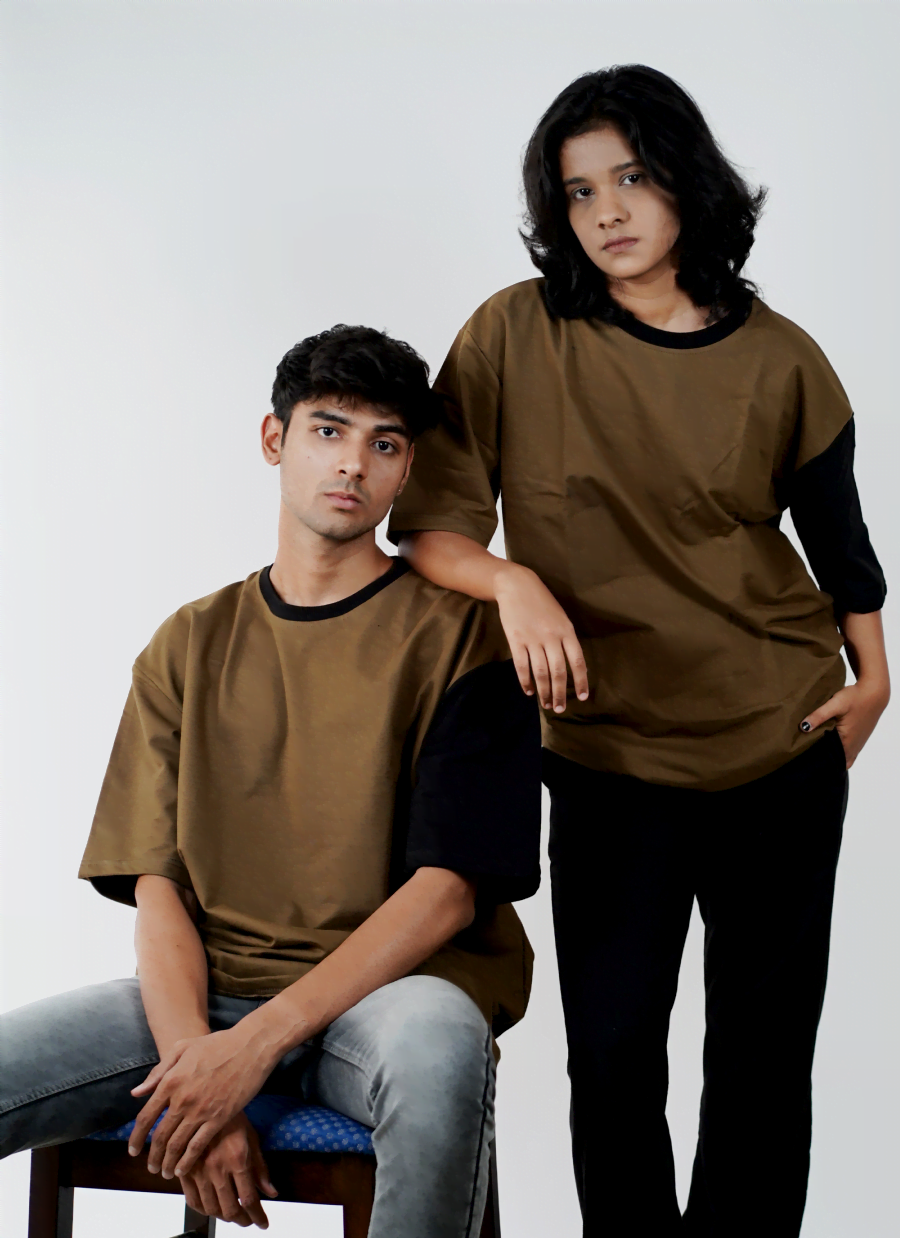 Army Green Contrast Tee