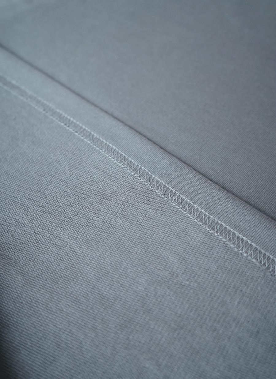 Grey Teal Blue Contrast Hoodie with Solid Option
