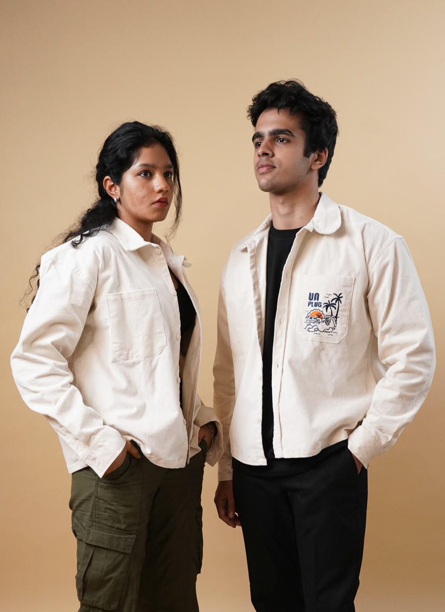 Unplug Unisex Corduroy Shacket
