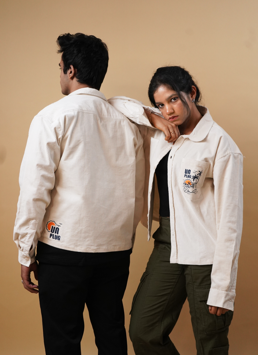 Unplug Unisex Corduroy Shacket