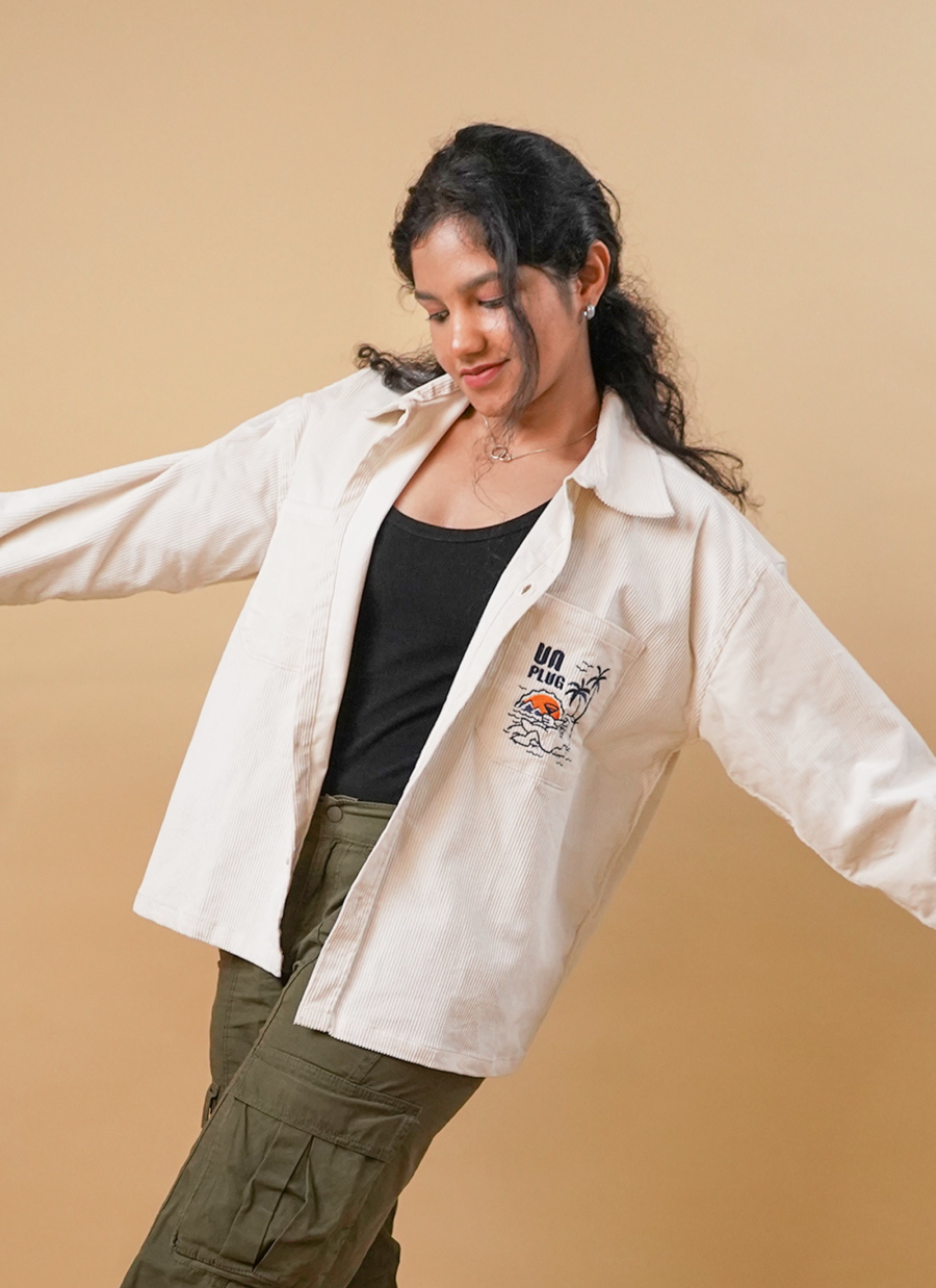 Unplug Unisex Corduroy Shacket